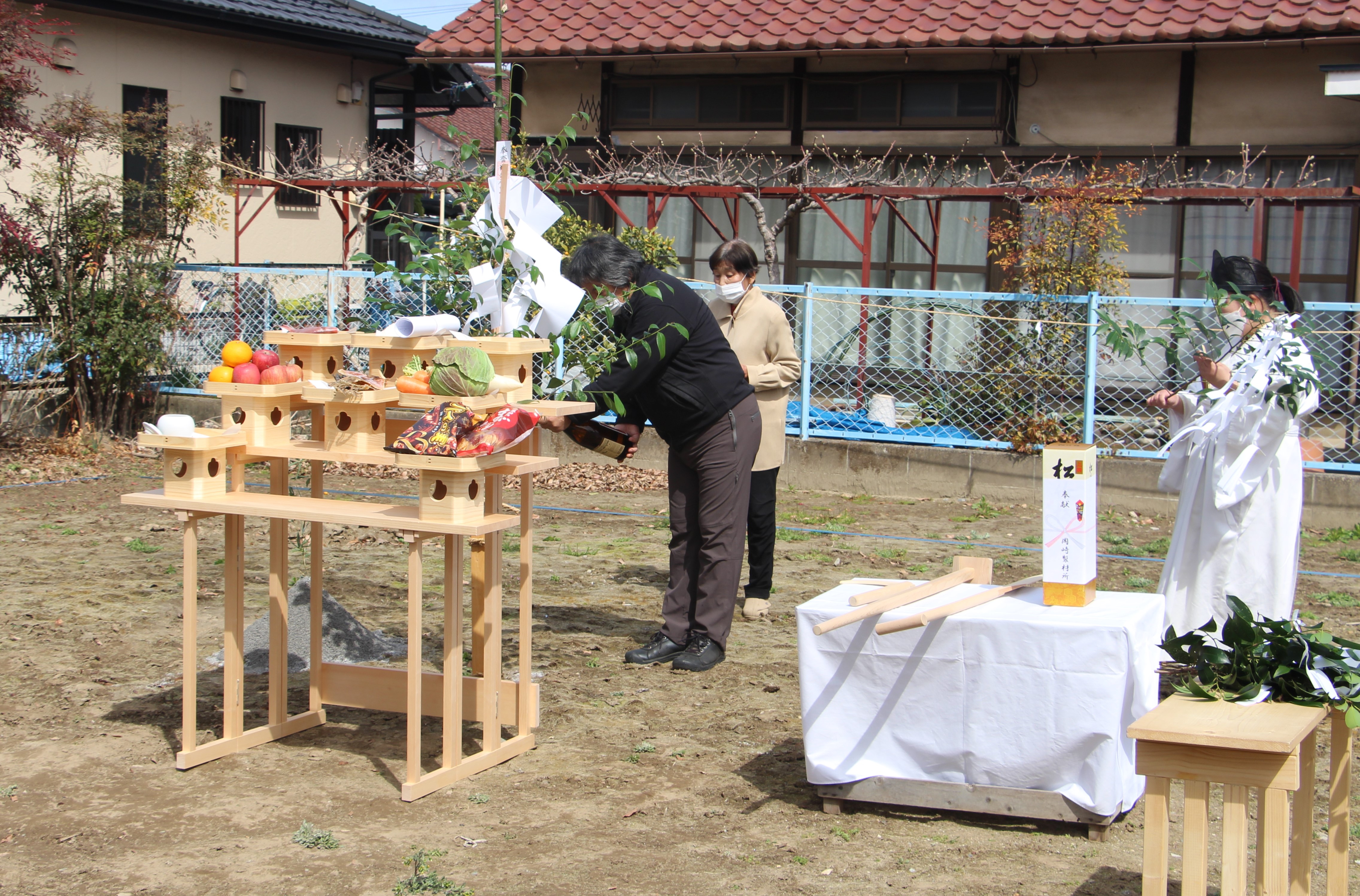 新潟の古民家移築住宅地鎮祭 画像