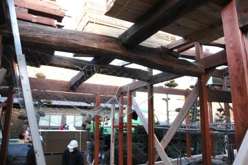 リビングの梁組