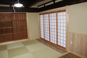 １間半の４枚割りの障子