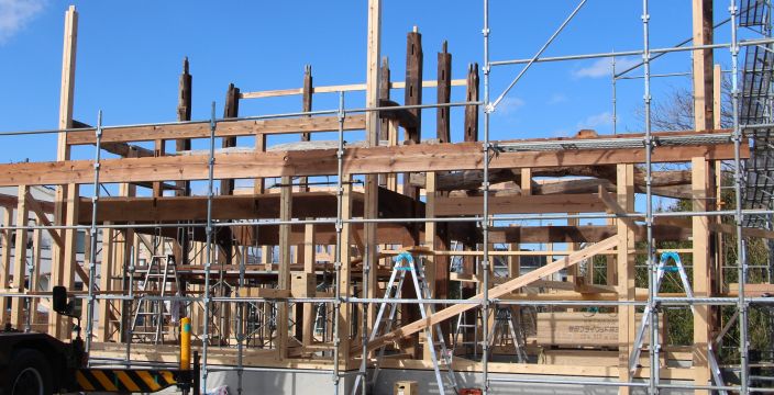 武豊・古民家移築再生住宅建て方開始 アイキャッチ画像